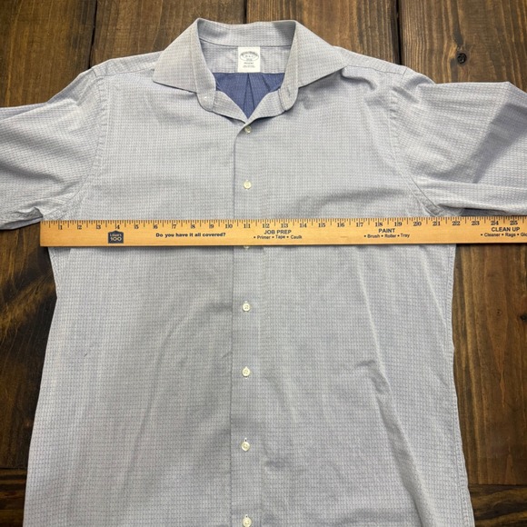 Brooks Brothers Regent Fit 1818 Cotton Dress Shirt Mens 16 6/7 Blue Micro Dot - Picture 5 of 6